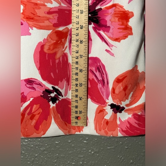 Mario Serrani Fitted White Dress Floral Print Sleeveless Women’s Size 2 Party - Picture 16 of 16